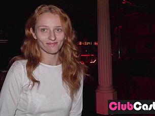 Shy redhead auditions for stripper role