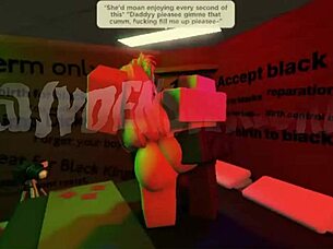 Blonde Snowbunny Takes Intense Railing From Big Black Cock In Wild Interracial Action On Roblox.