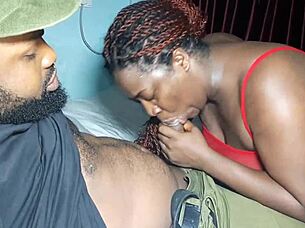 Intense Threesome With Ebony Babe And Monster Cocks!