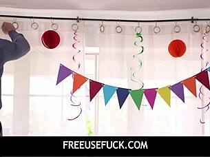 Hot Teen Best Friends Enjoy Freeuse Threesome with Intense Blowjob Creampie and Anal Assfucking