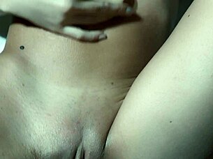 i feel him pounding my tight pussy deep until he explodes with cum all over my belly in close up