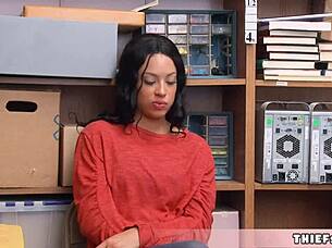 Oh man, I-I got caught shoplifting as this petite half black teen, and the mall cop just pounded my tiny interracial pussy so hard...