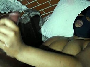 so i caught my ebony girlfriend with natural tits getting titty fucked by my best friend in homemade video