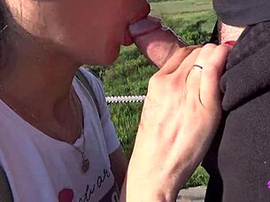 amateur couple tries fucking on train but gets caught