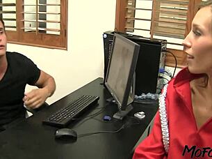 brunette college student takes rough anal then big facial