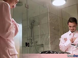 nikki the porn night virgin enjoys real romantic fuck with petite brunette body