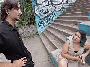 I find girl at train station to record oops fake agent