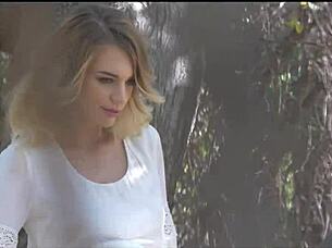 blake eden masturbates in lingerie and fishnets on the bed