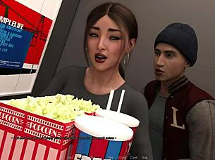 In the office, a full story unfolds where a horny seductive milf cheats on her husband with everyone around her.