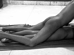 Amateur steamy night session begins with big cock action