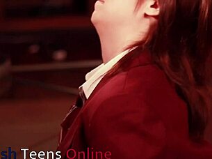 This naughty college student delivers such a sloppy intense blowjob