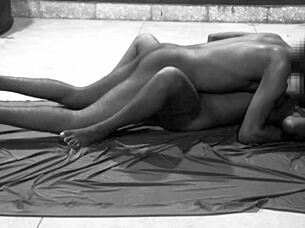 Amateur steamy night session begins with big cock action