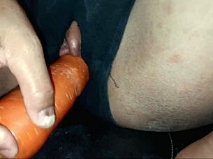Oh God, How Does She Orgasm So Wildly By Stuffing Fruit Into Her Tight Wet Shaved Pussy?!