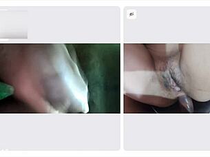 Amateur Couldn't Hold Back from Intense Arousal and Came in 1 Minute on Video Call