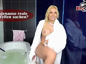 I feel so excited watching this German mature couple explore their first group casting adventure together.