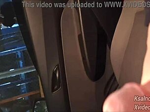 Risky public handjob for hot woman on street