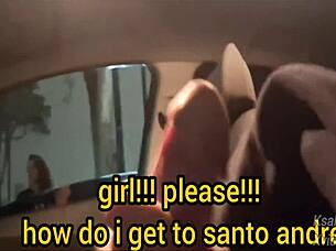 Risky public handjob for hot woman on street