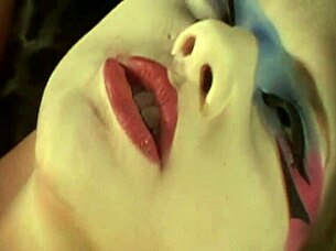 dressed as a geisha, she got her ass drilled hard by that guy's massive cock - vintage style!