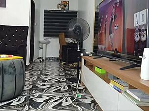 ebony nigerian milf takes doggystyle fuck from muscular guy - mara exotic