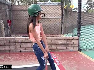 Asian Teen Aria Skye Gets Tight Pussy Pounded Outdoors!