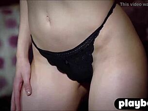 Hey, check out this slim Latina babe Salena Storm rocking a photo session and striptease!