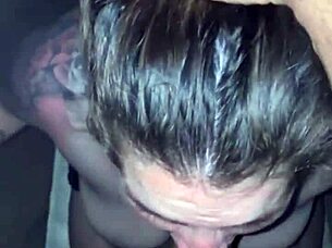 subtle tease of sunburn skin leading to deepthroat blowjob with cum swallow