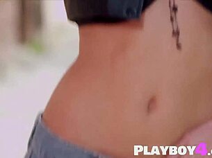 Will this sexy big tits redhead milf Jaime Edmondson strip naked outdoor and reveal everything?