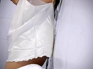 In a playful moment, the chubby babe explores her body, feeling the wetness build up naturally.