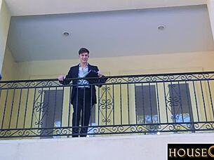 Why are you spying on me with that big cock? Let me suck it tight in secret sex!