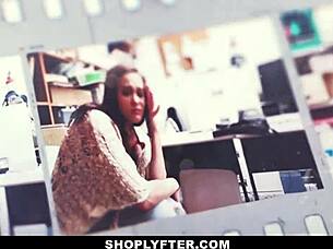 ashley aleigh was that pretty girl caught licking cream in the shop, so she got punished in the garage