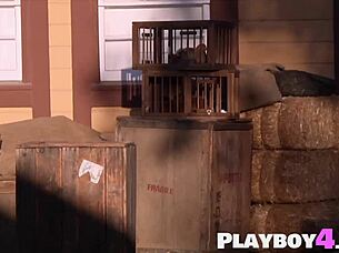 Will this sexy big tits redhead milf Jaime Edmondson strip naked outdoor and reveal everything?