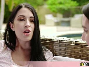 Intense FFM Taboo Threesome Features Milf Wife Teaching Handjob Skills on Big Tits and Pussy in POV Action