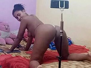 video call with beautiful young black myllena rios