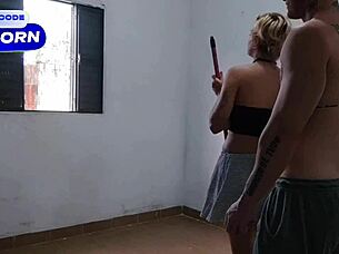 faxina turns into bareback ass fucking with big cock 😈