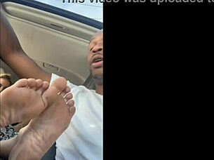 yo, check out this hood white chick's dirty feet and toes