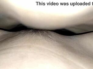 Shaved Tight Pussy Gets Filled with Huge Long Cock in Intense Creampie Action