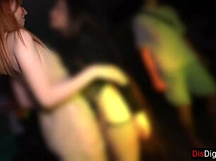 Amateur college party turns into rough orgy with sexy bitch getting fucked hard outdoors in cowgirl and doggystyle for creampie