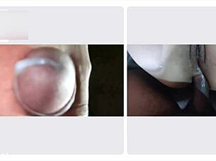 Amateur Couldn't Hold Back from Intense Arousal and Came in 1 Minute on Video Call