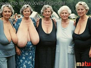 vintage fantasy grannies with plump big tits curvy bbw bodies in antique retro lingerie scenes