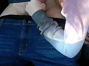 what if a cute teen gives public car blowjob and swallows massive load outdoors?