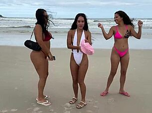 i went on holiday to the beach with friends during spring break and ended up in a wild 4some with young beach asses everywhere