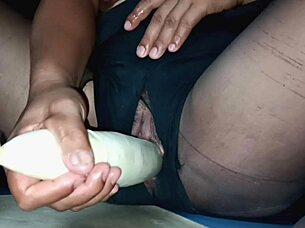 Hey, is this amateur couple getting into a real passionate fuck with that monster cock?