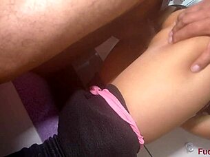 Oh man, I totally fuck her tight teen asshole quietly on hidden cam until I cum inside that gaping hole! 😈🍑