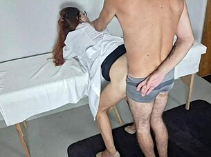 kind nurse comes over to give me medication in uniform