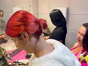 The bar with panties hanging from the ceiling features brazilian milf CREAMPIE action