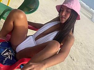 i went on holiday to the beach with friends during spring break and ended up in a wild 4some with young beach asses everywhere