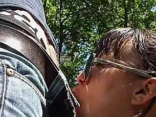 i did real behind the scenes outdoor deepthroat blowjob
