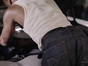 Hardwerk Gang Car Bang with Blonde Getting Double Penetration Deep