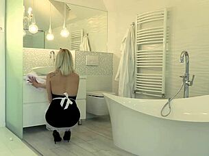 Domestic Affairs Explode With Sexy Maid Banging Boss Hard!
