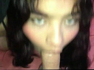 RAW FUCK WITH LATINA - SHE CHOKES ON MY COCK DEEP